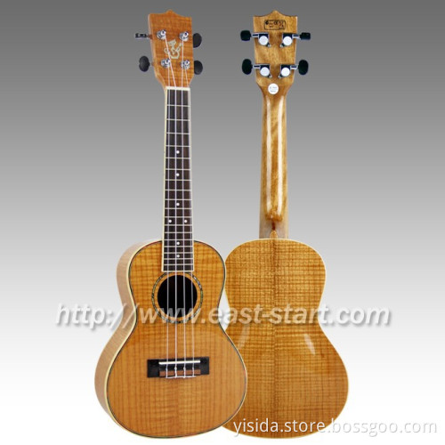 Handmade Arched Back Nato Flamed Maple Concert Ukulele